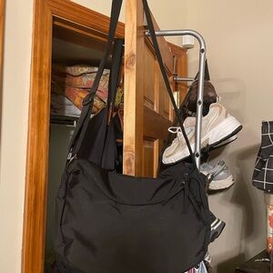 Unisex Black Crossbody Duffel Bag - Versatile Everyday Carry